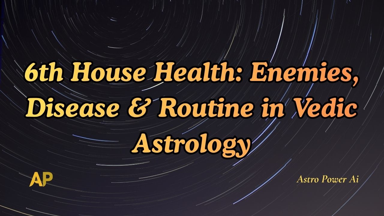 6th House Health: Enemies, Disease & Routine in Vedic Astrology