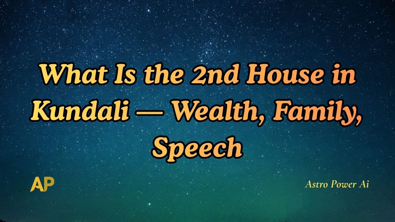 What Is the 2nd House in Kundali — Wealth, Family, Speech