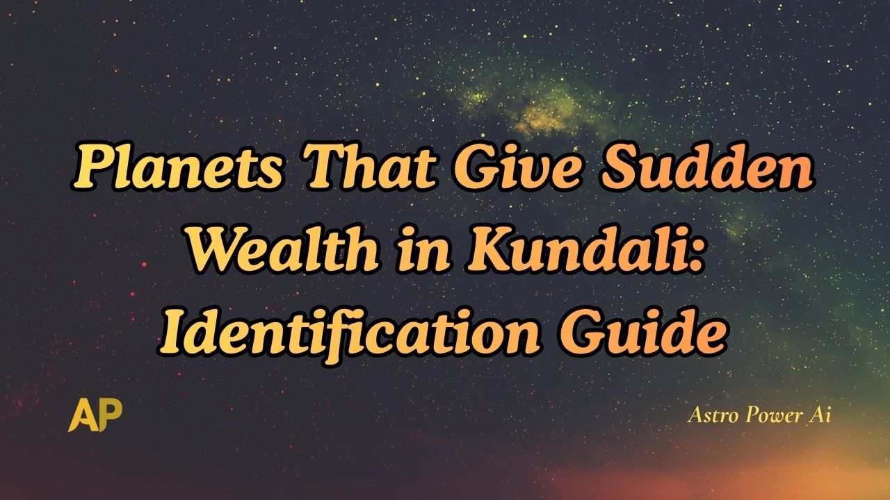 Planets That Give Sudden Wealth in Kundali: Identification Guide