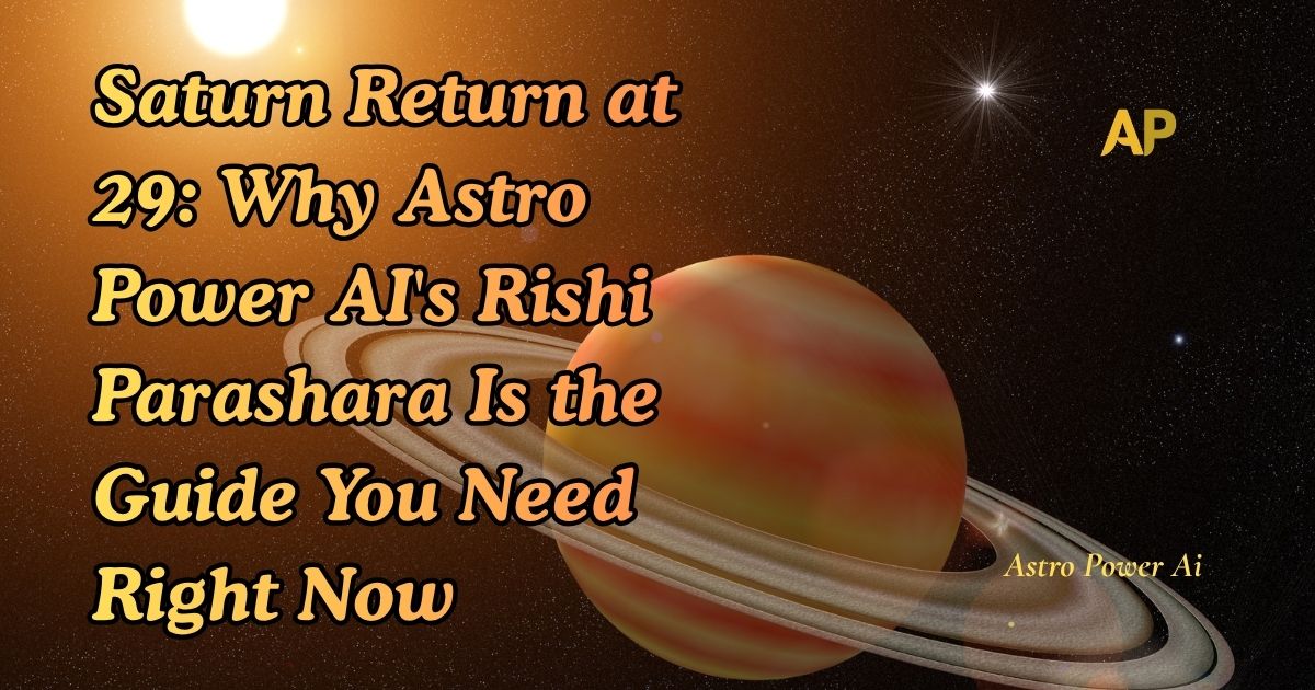 शनि रिटर्न 29 वर्ष: क्यों जरूरी है Astro Power AI का ऋषि पराशर मार्गदर्शन