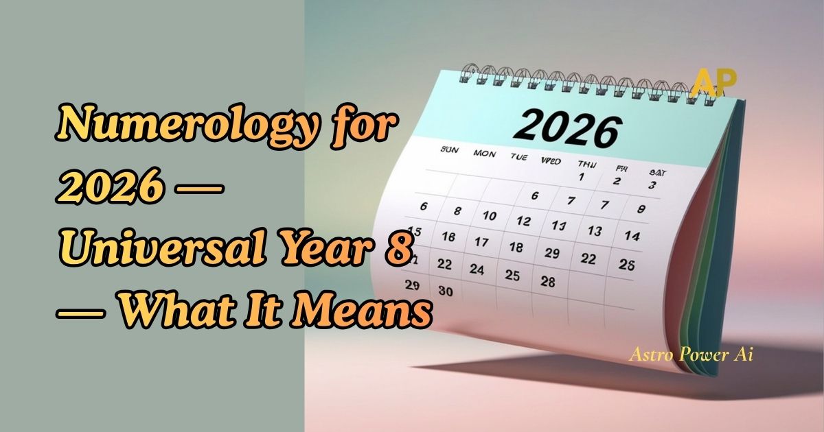 2026 के लिए अंक ज्योतिष — सार्वभौमिक वर्ष 8 — इसका क्या अर्थ है